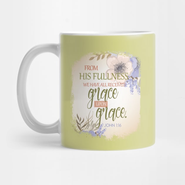 We have received grace upon grace | Christian T-Shirt design by Third Day Media, LLC.